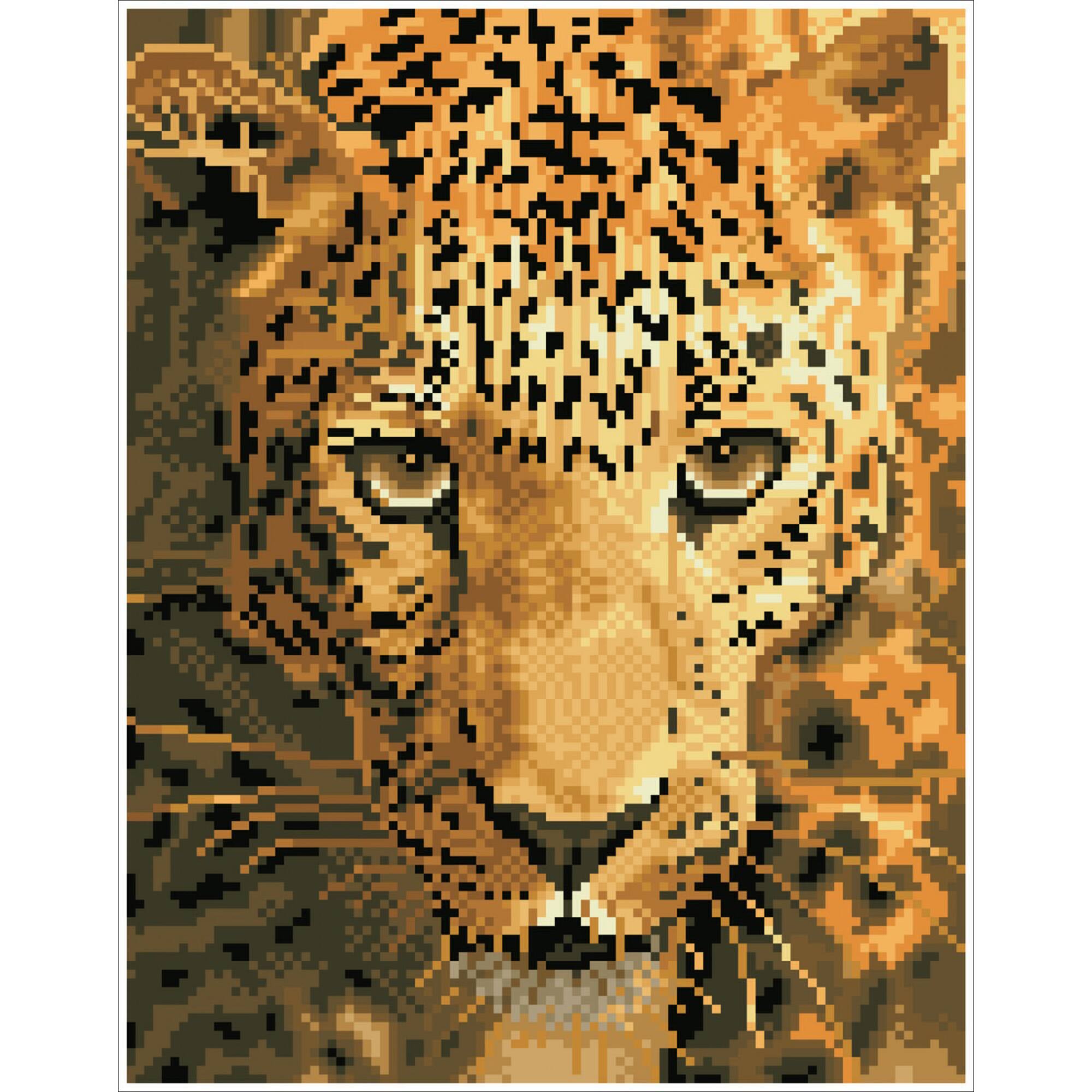 Diamond Dotz® Intermediate Jaguar Prowl with Frame Diamond Painting Kit
